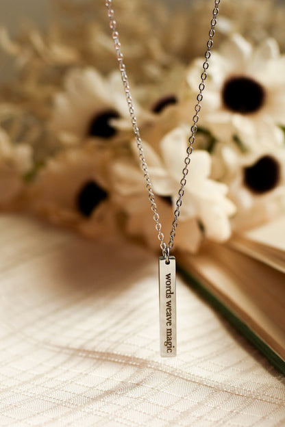 Words Weave Magic Necklace