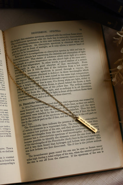 Words Weave Magic Necklace