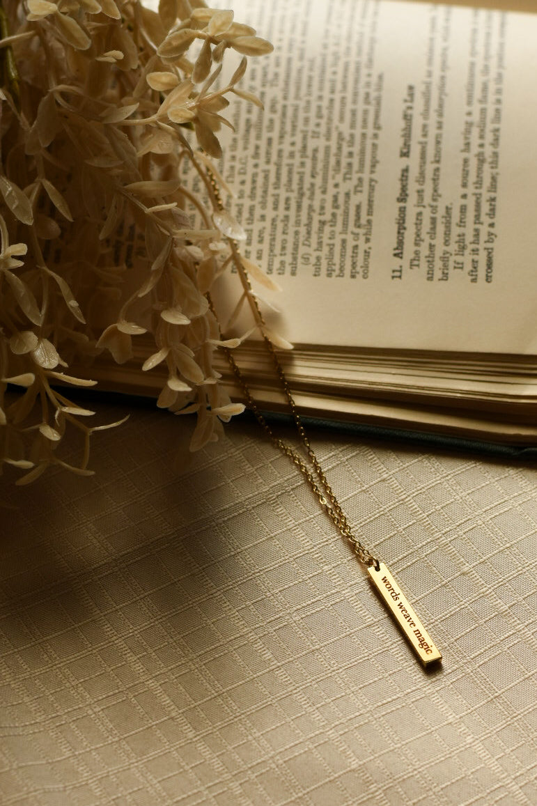 Words Weave Magic Necklace